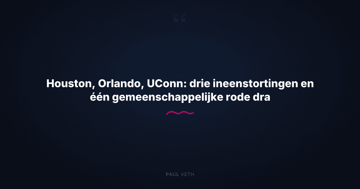 Als teams instorten: wat drie ineenstortingen onthullen over identiteit