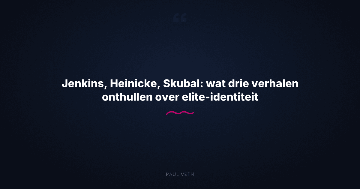 Drie atleten, één waarheid: identiteit onder druk