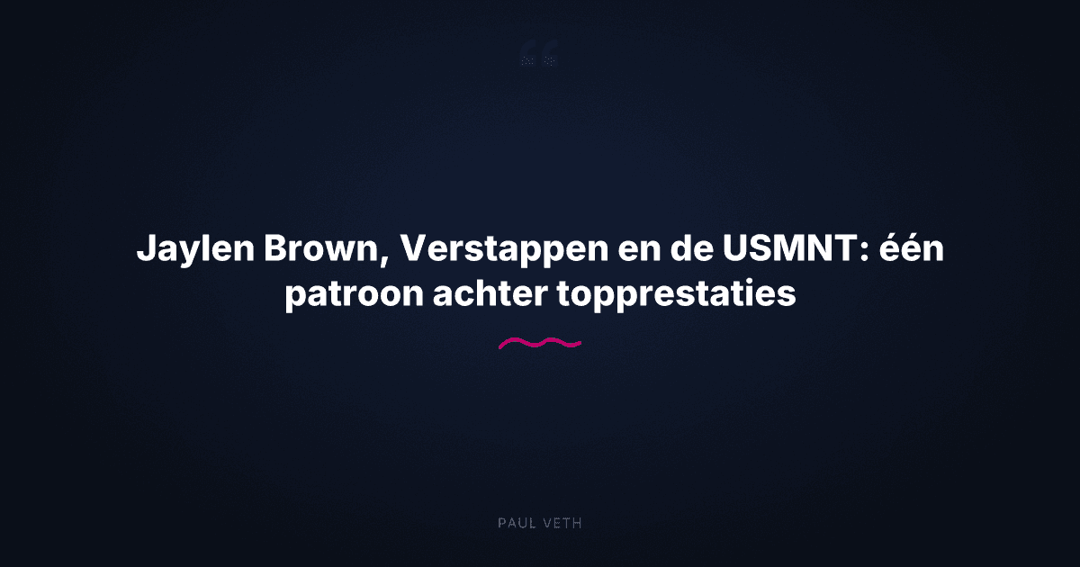 Hoe topsporters echt winnen: identiteit onder druk