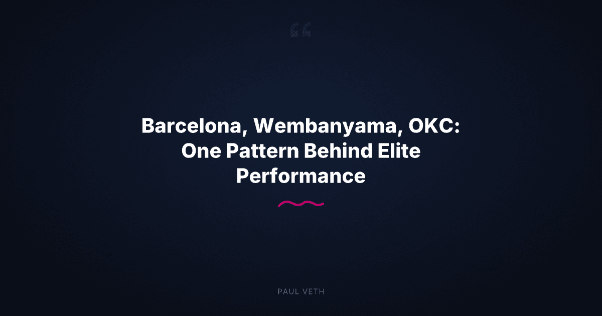 How Elite Teams Actually Win: Identity Over System