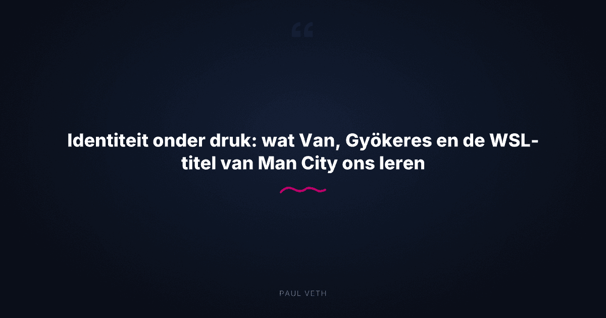 Hoe identiteit onder druk kampioenen onderscheidt van uitdagers