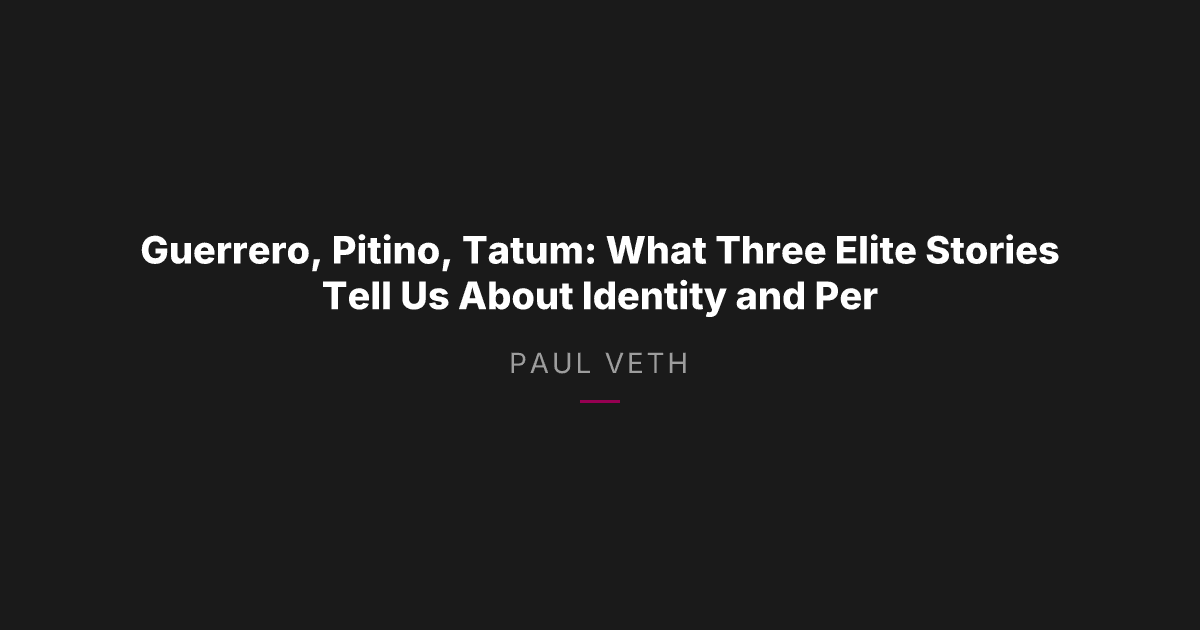 How Identity Under Pressure Separates Elite Athletes From the Rest