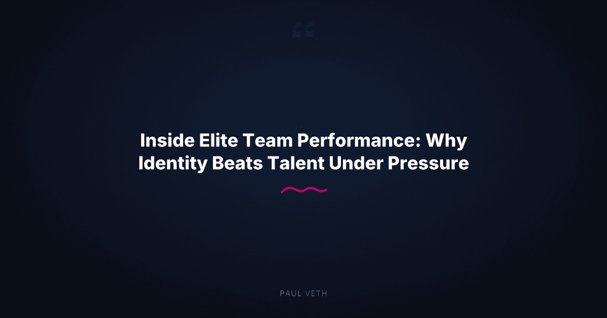How Identity Under Pressure Actually Separates Elite Teams