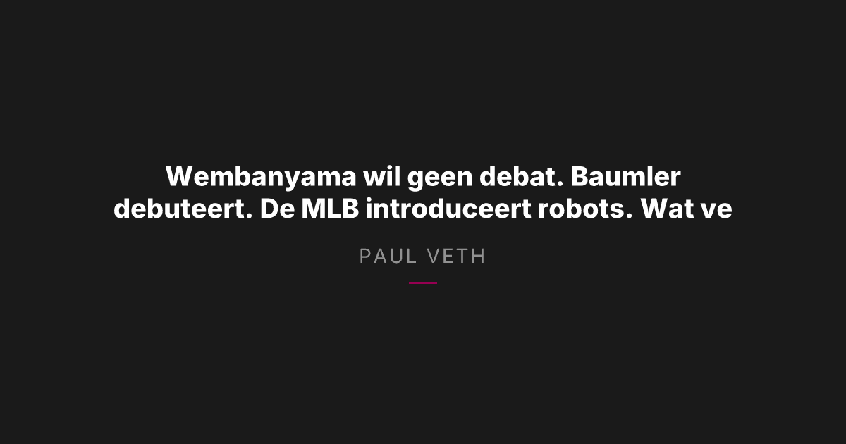 Presteren vanuit je kern: wat Wembanyama, een rookie en robotscheidsrechters je vertellen over topprestaties