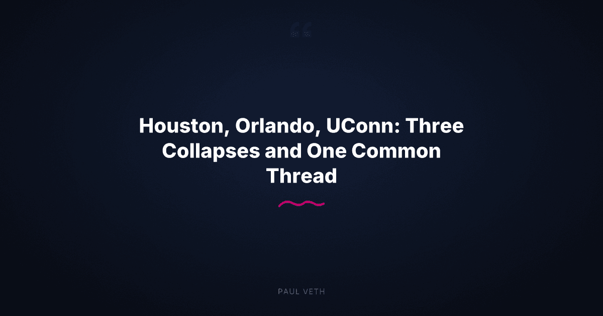 When Teams Break: What Three Collapses Reveal About Identity